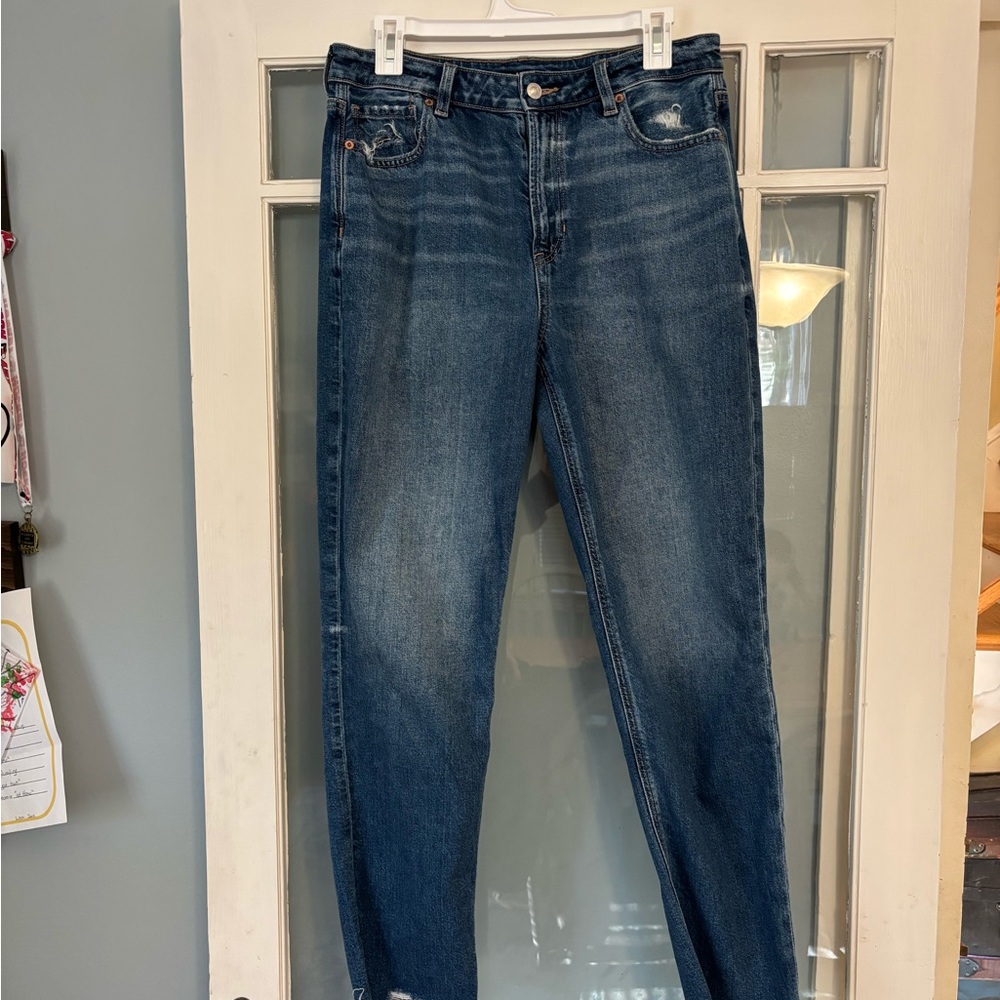 American Eagle Outfitters Dark Blue Straight Leg Jeans
